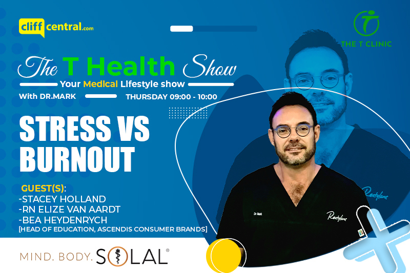 This week Dr Mark is joined by RN Elize van Aardt, Stacey Holland and Bea Heydenrych – Head of Education for Ascendis. They discuss the causes and symptoms of stress and burnout. We also learn about Solal Stress Damage Control and the Solal Burnout products.